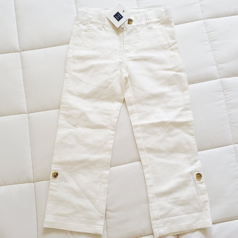 Janie and Jack White linen pants NWT